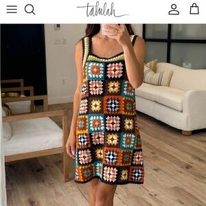 Multi-Color Crochet Knit Patchwork dress New didn’t come with tags!